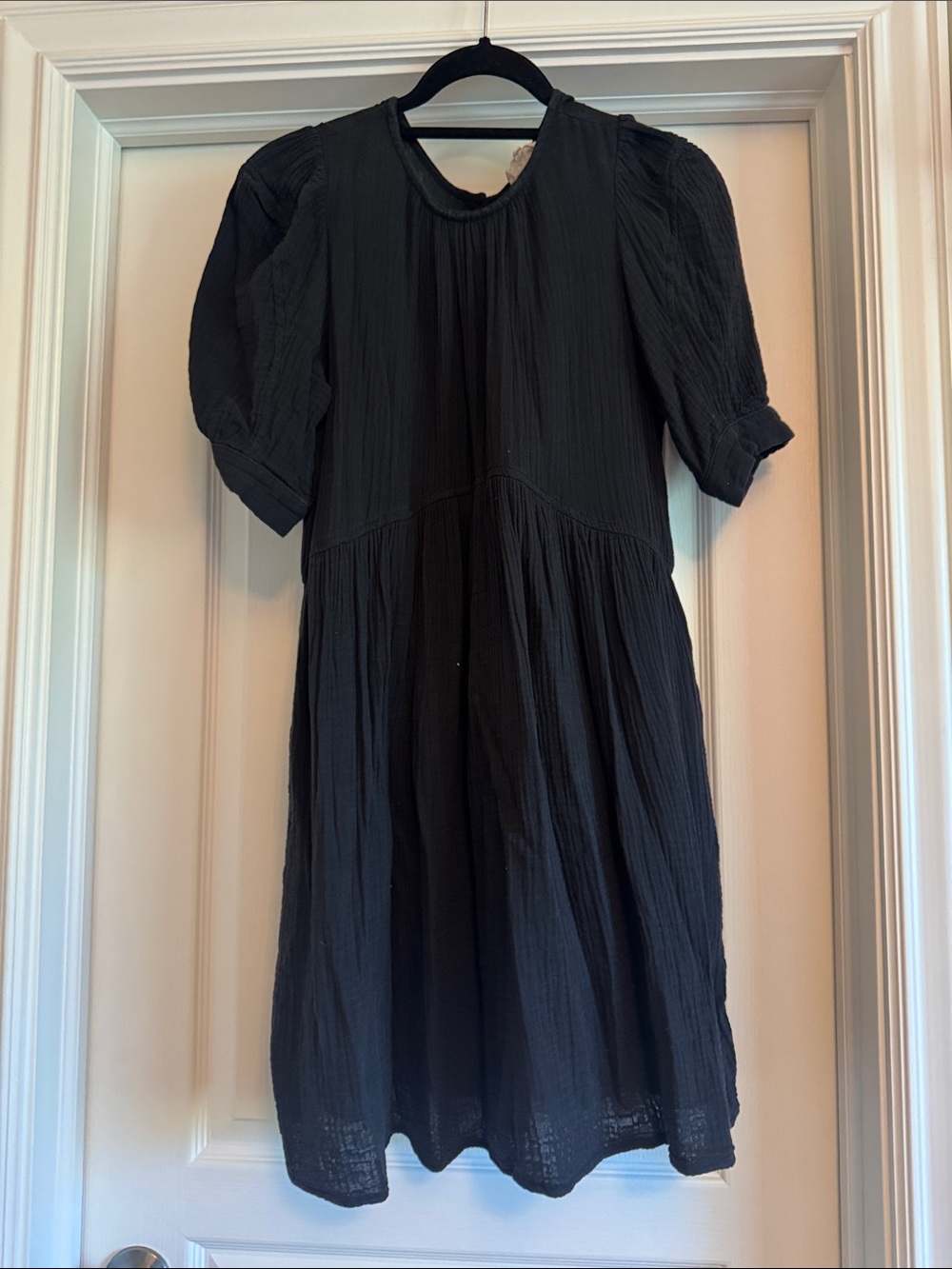 Roolee mini  Black Puff Sleeve Dress